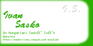 ivan sasko business card